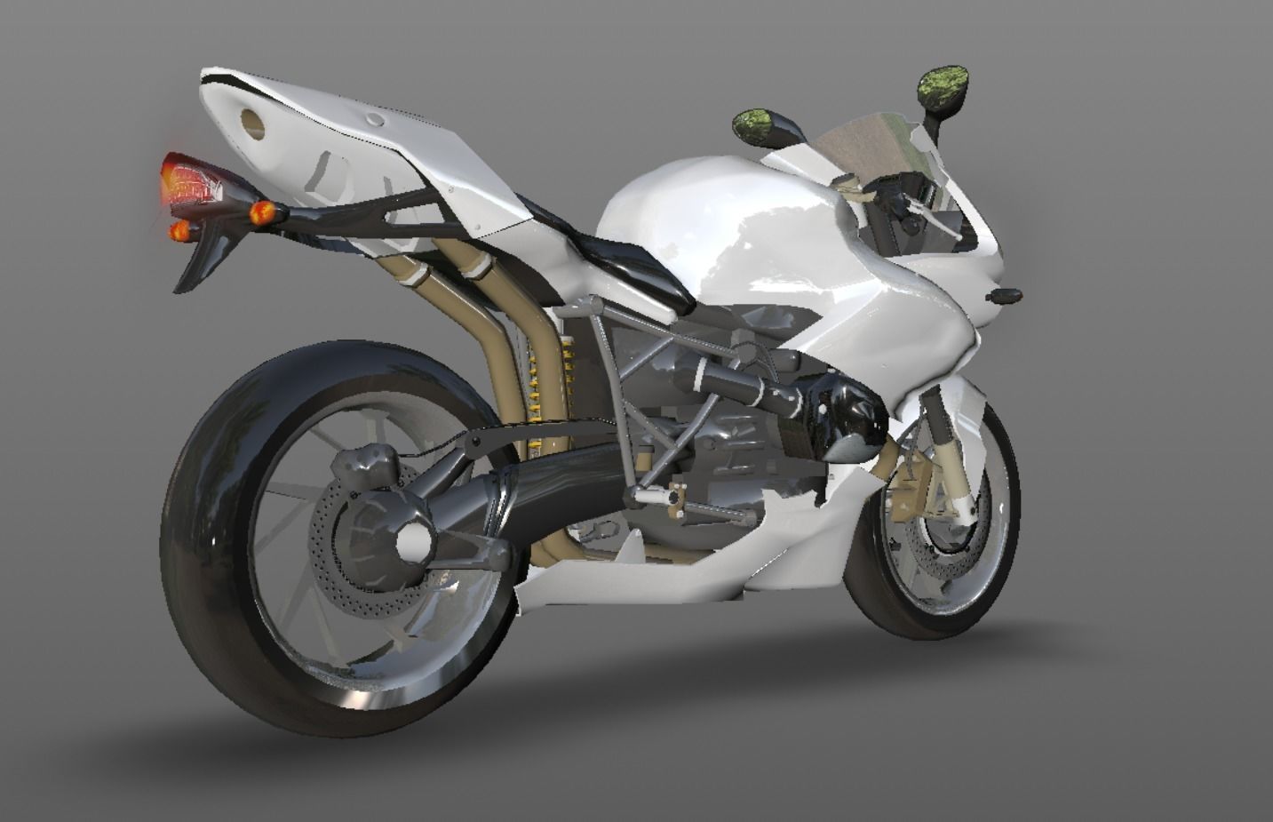 Sports Bike Latest 3D Model New Concept Low-poly 3D model_10