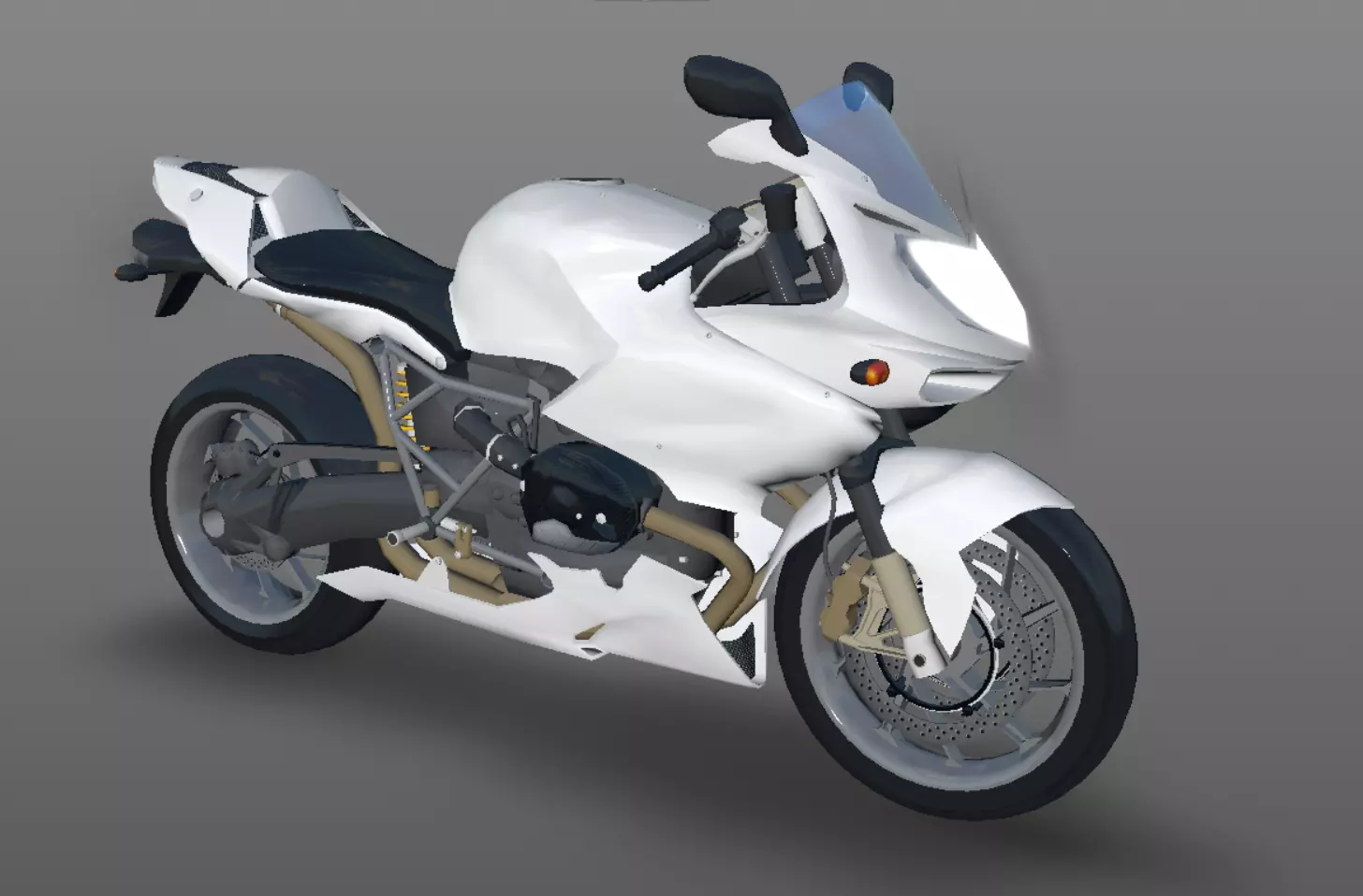 Sports Bike Latest 3D Model New Concept Low-poly 3D model_0