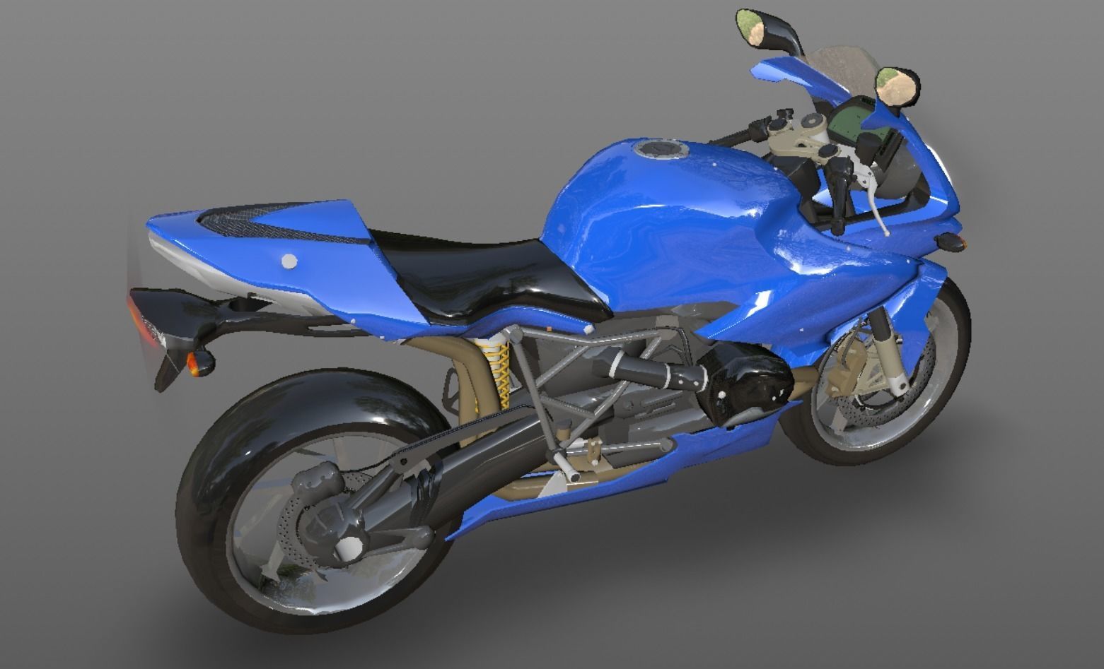Sports Bike Latest 3D Model New Concept Low-poly 3D model_13