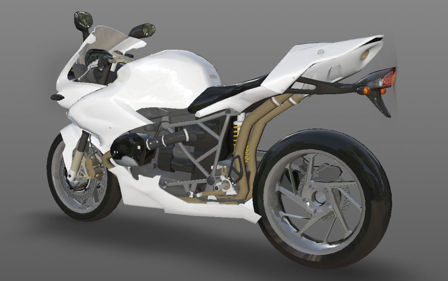 Sports Bike Latest 3D Model New Concept Low-poly 3D model_8