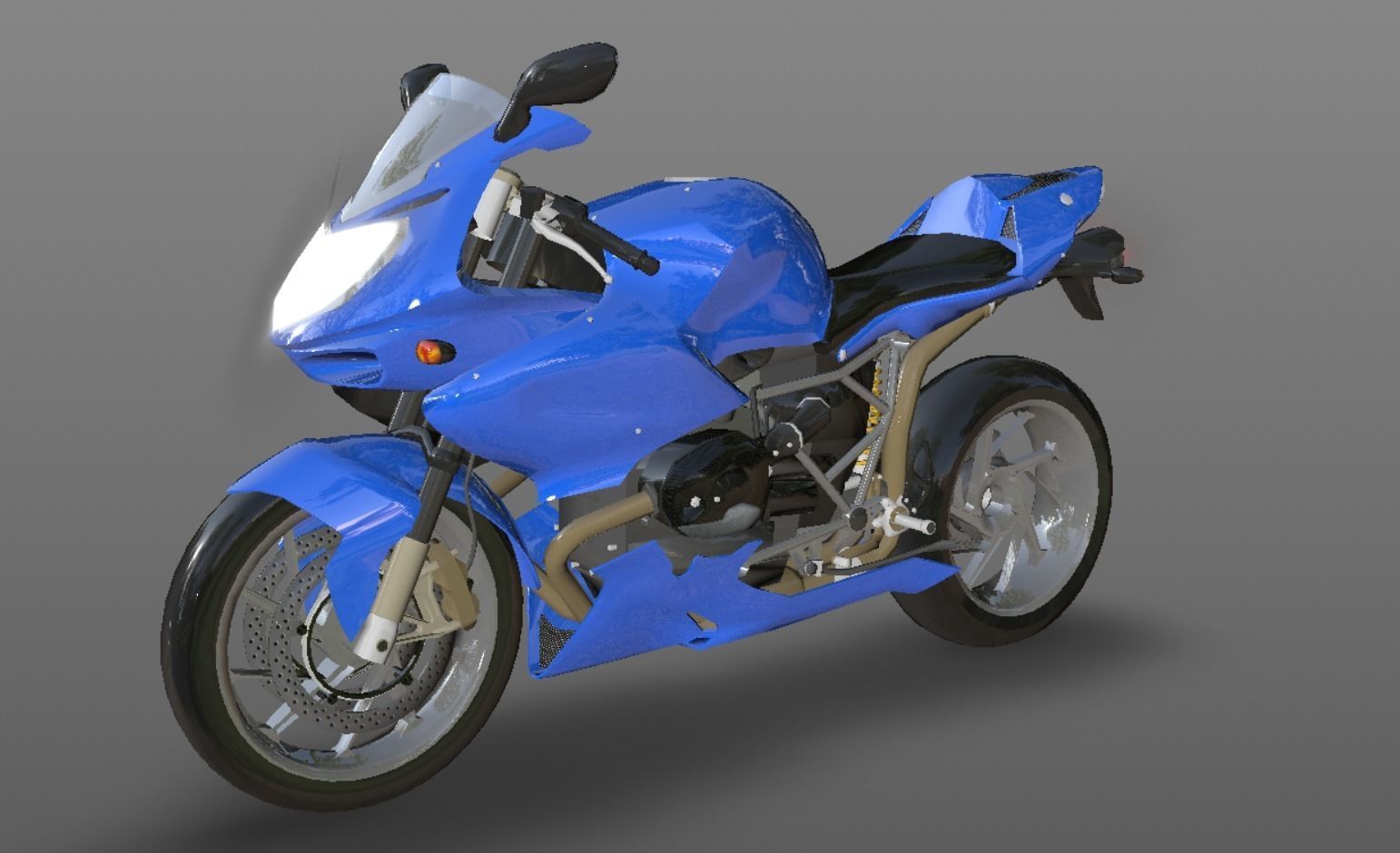 Sports Bike Latest 3D Model New Concept Low-poly 3D model_3