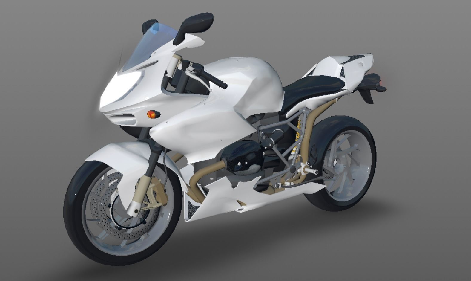 Sports Bike Latest 3D Model New Concept Low-poly 3D model_4
