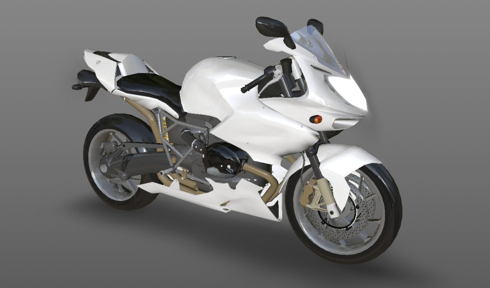 Sports Bike Latest 3D Model New Concept Low-poly 3D model_5
