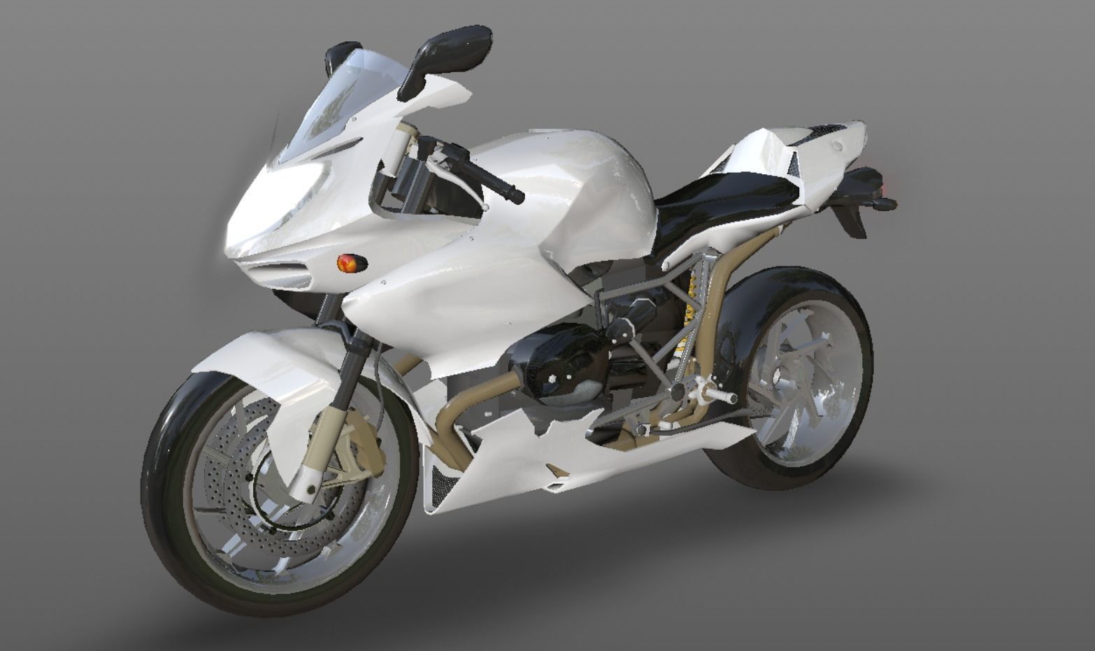 Sports Bike Latest 3D Model New Concept Low-poly 3D model_6