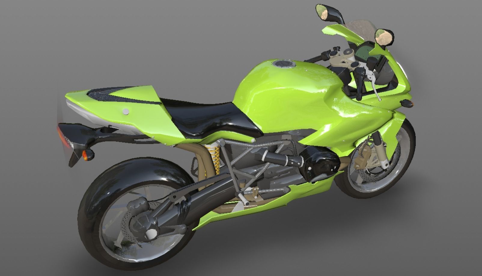 Sports Bike Latest 3D Model New Concept Low-poly 3D model_1