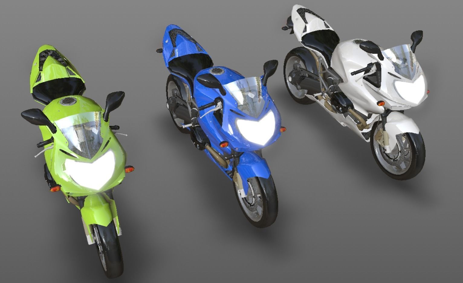 Sports Bike Latest 3D Model New Concept Low-poly 3D model_17