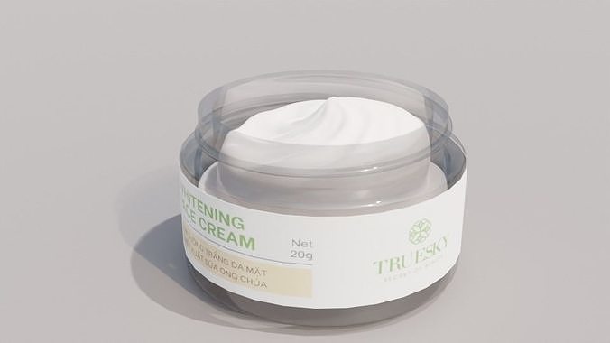 Jar with Cream Low-poly 3D model