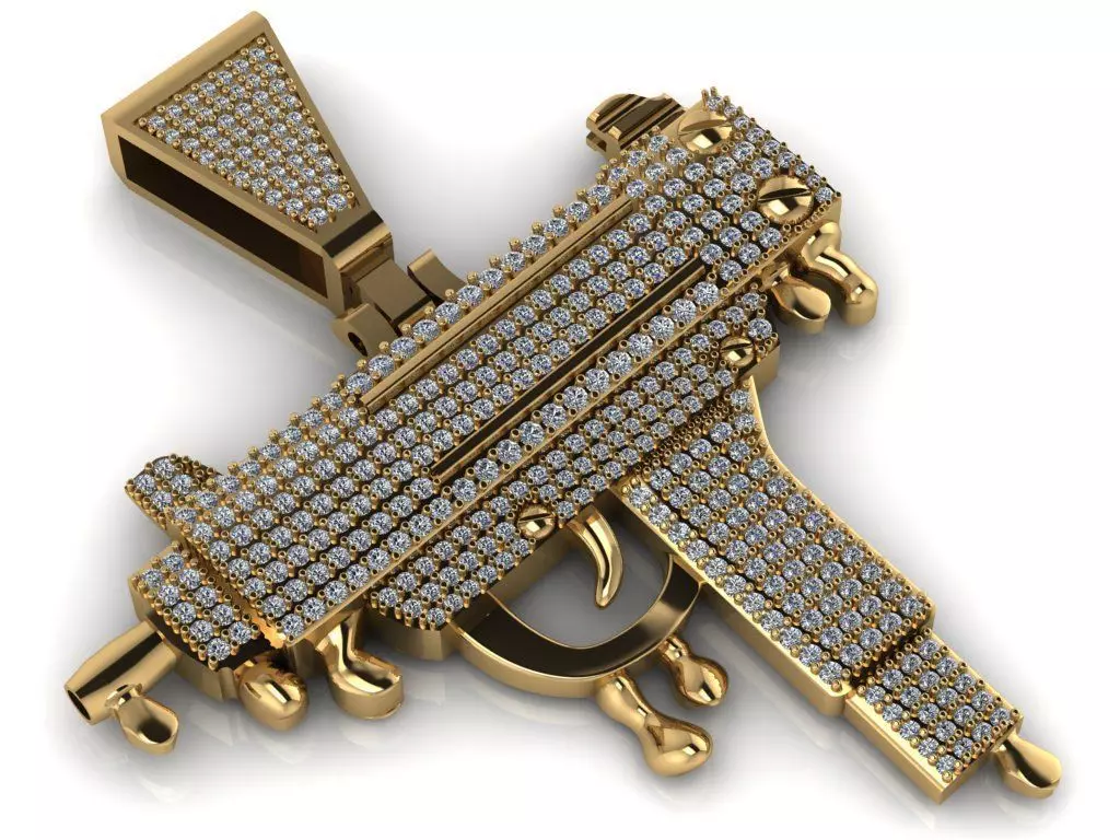 gun pendant 3D print model