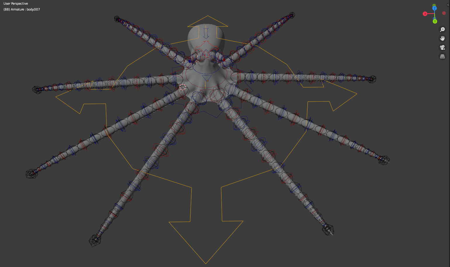 giant pacific octopus Low-poly 3D model_6