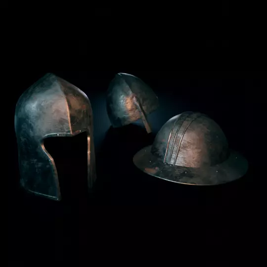 Medieval Soldier Helmets Free 3D model_0