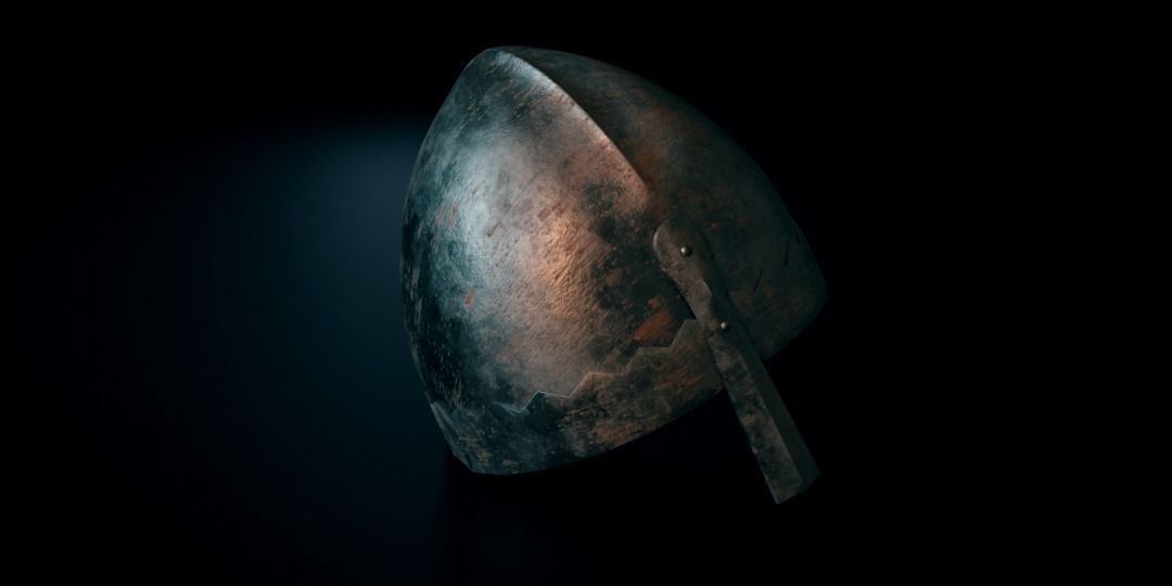 Medieval Soldier Helmets Free 3D model_3