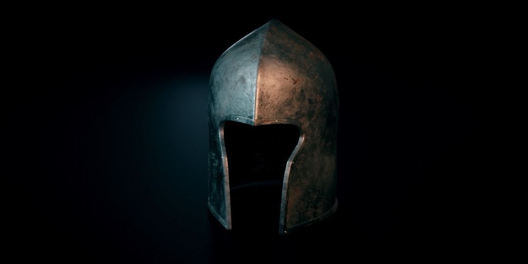 Medieval Soldier Helmets Free 3D model_4