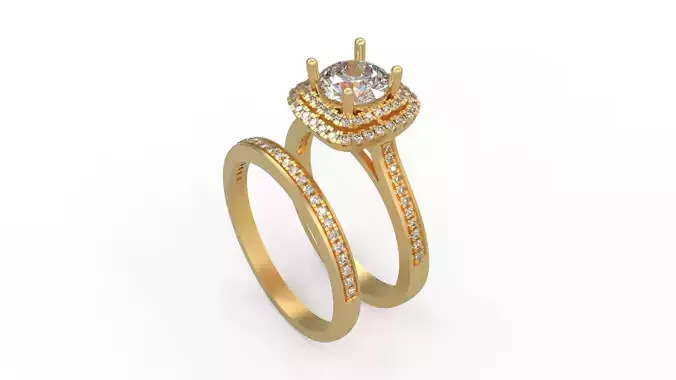 Woman Solitaire Ring 1004