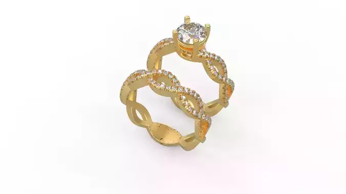 Woman Solitaire Ring 1007