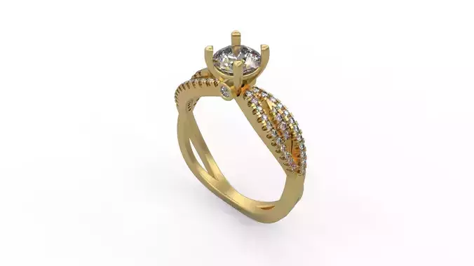 Woman Solitaire Ring 1011
