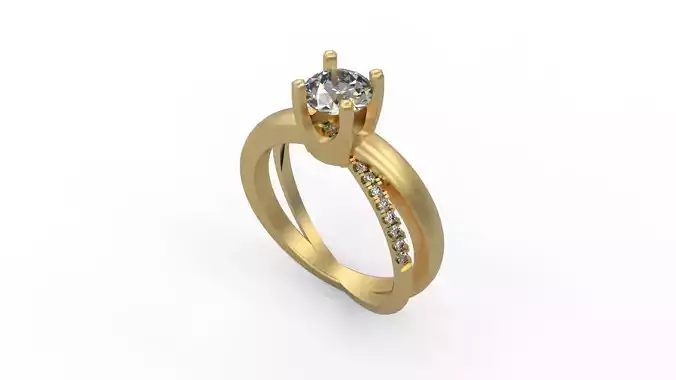 Woman Solitaire Ring 971