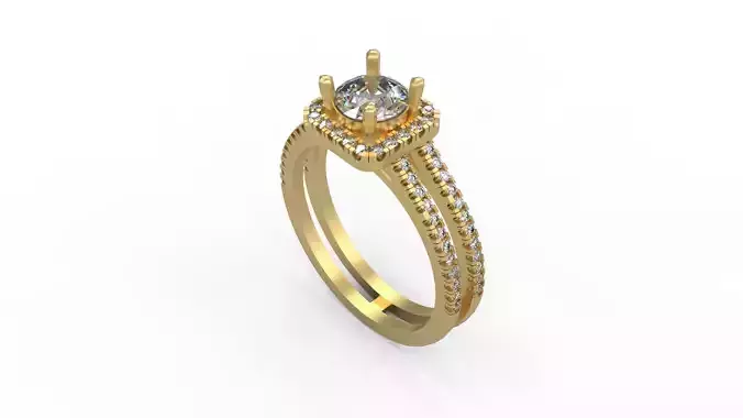 Woman Solitaire Ring 974