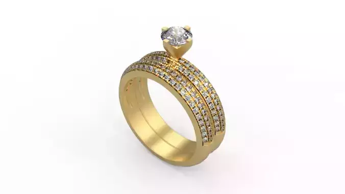 Woman Solitaire Ring 977