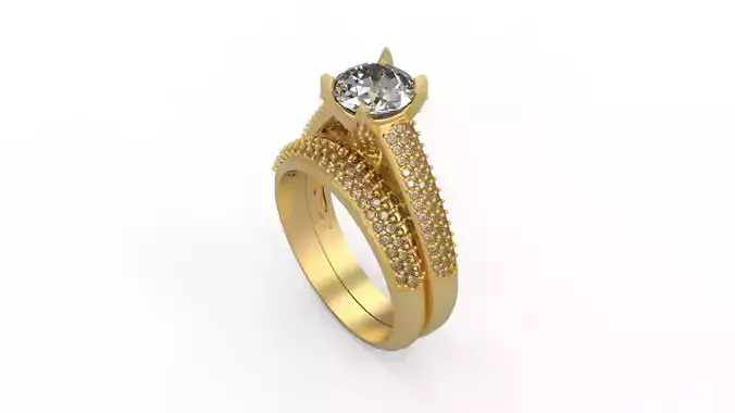 Woman Solitaire Ring 979