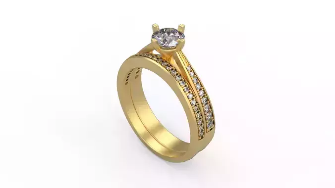 Woman Solitaire Ring 980