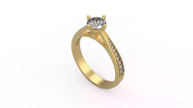 Woman Solitaire Ring 981
