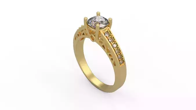 Woman Solitaire Ring 983