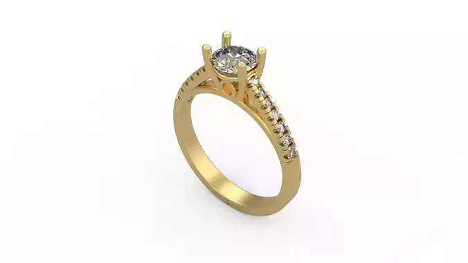 Woman Solitaire Ring 985