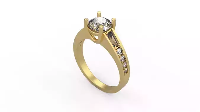 Woman Solitaire Ring 986