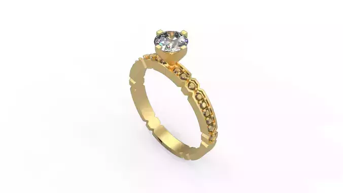 Woman Solitaire Ring 988