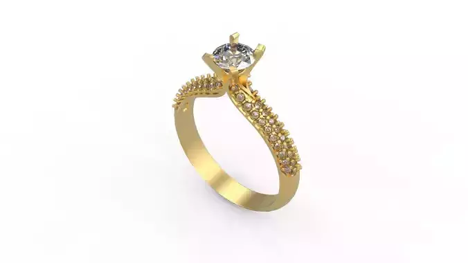 Woman Solitaire Ring 989