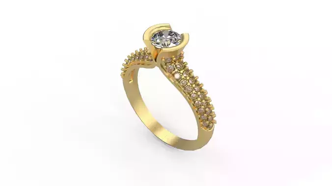 Woman Solitaire Ring 990