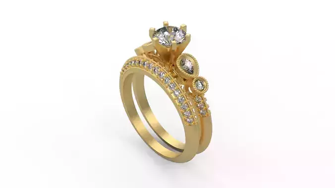 Woman Solitaire Ring 991