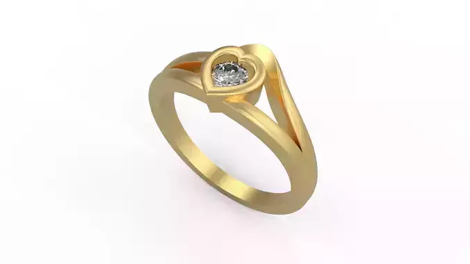 Woman Solitaire Ring 998