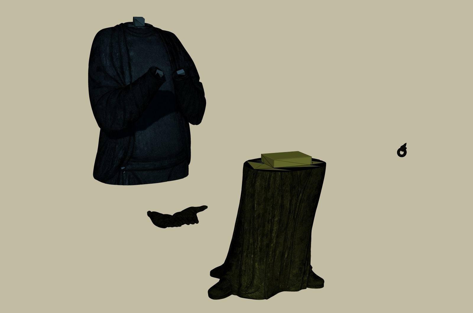 Chinese Tang Dynasty ladies pottery figurines sculpture  3D print model_41