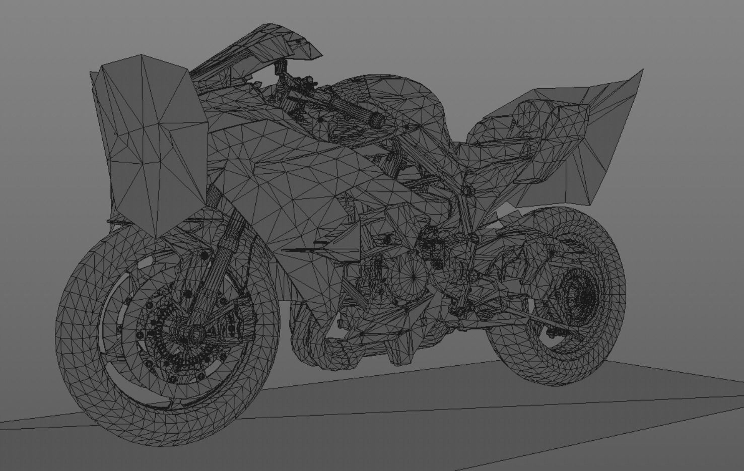 Kawasaki Ninja H2R 3D model Sporst Bikes Games Low-poly 3D model_15