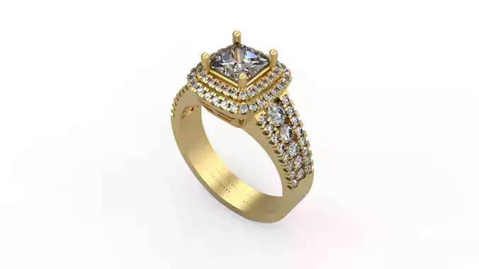 Woman Solitaire Ring 968