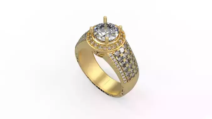Woman Solitaire Ring 1001