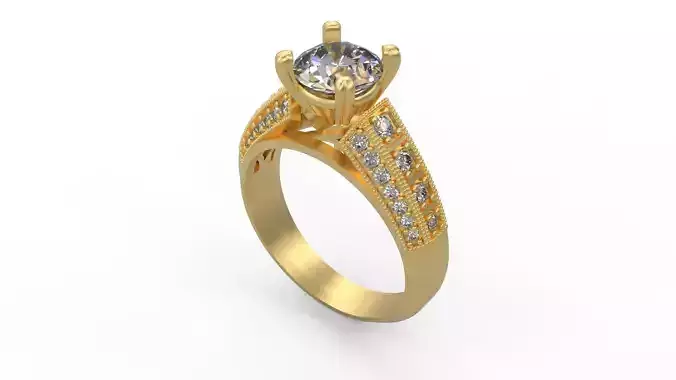 Woman Solitaire Ring 947