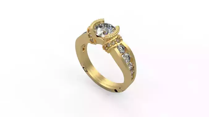 Woman Solitaire Ring 949