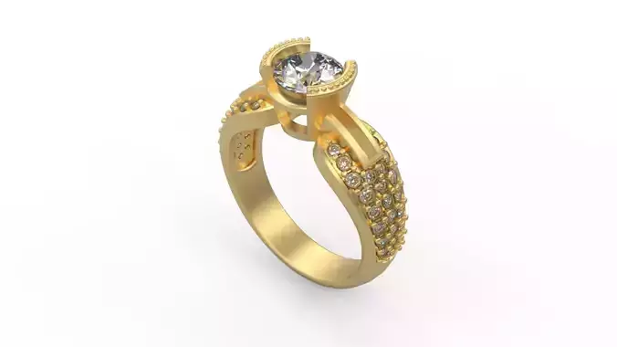 Woman Solitaire Ring 954