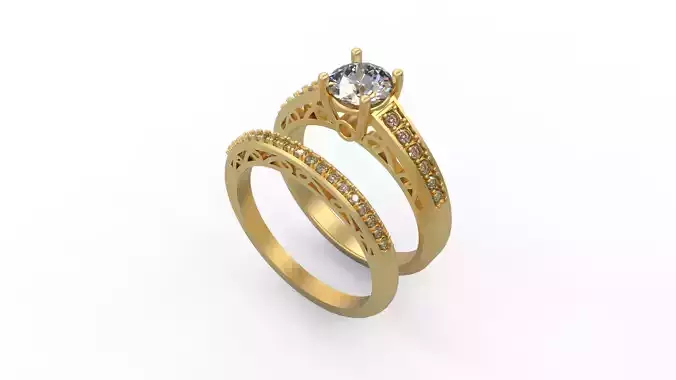Woman Solitaire Ring 955