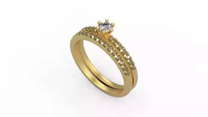 Woman Solitaire Ring 957