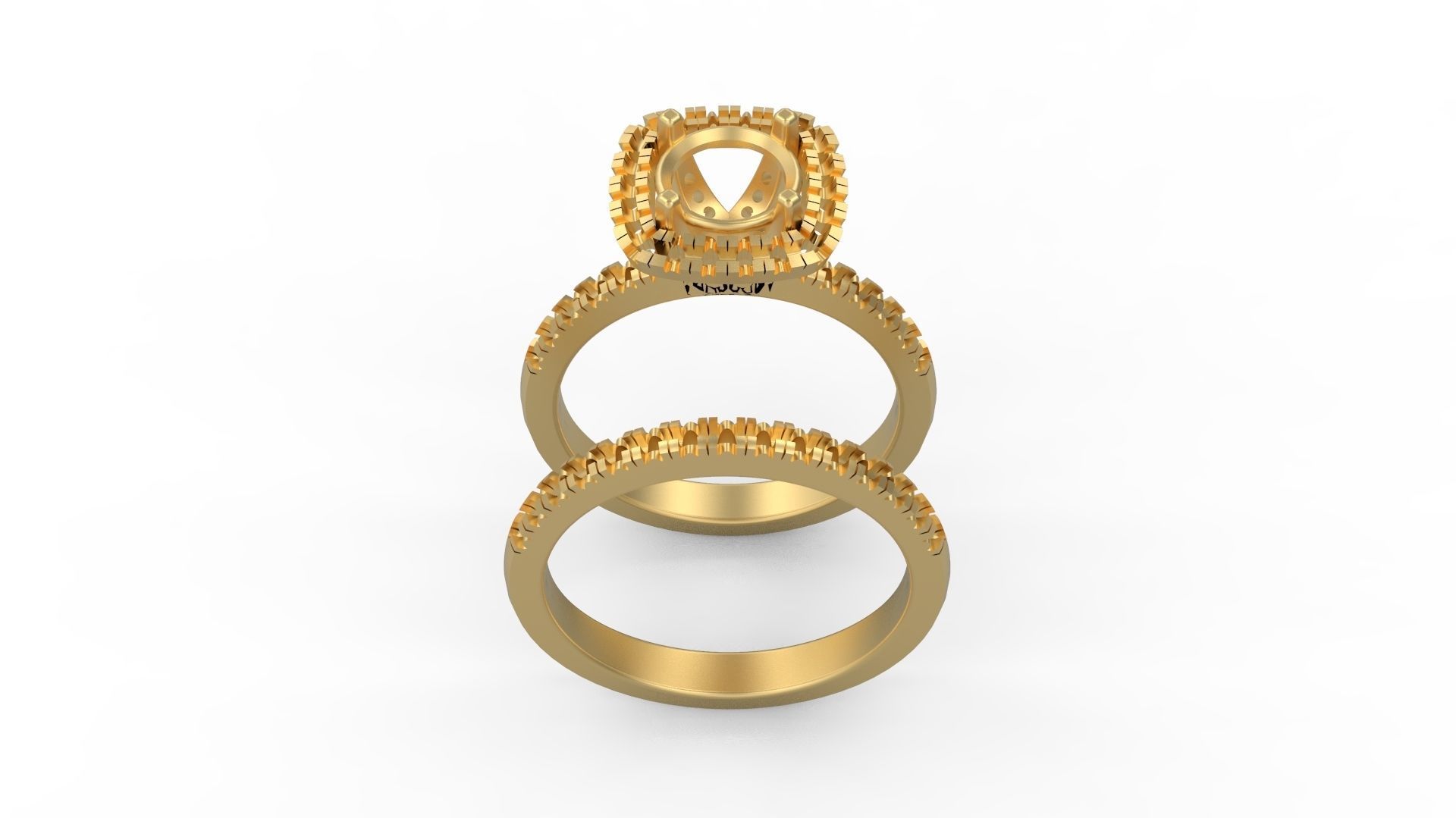 Woman Solitaire Ring 962 3D print model_3