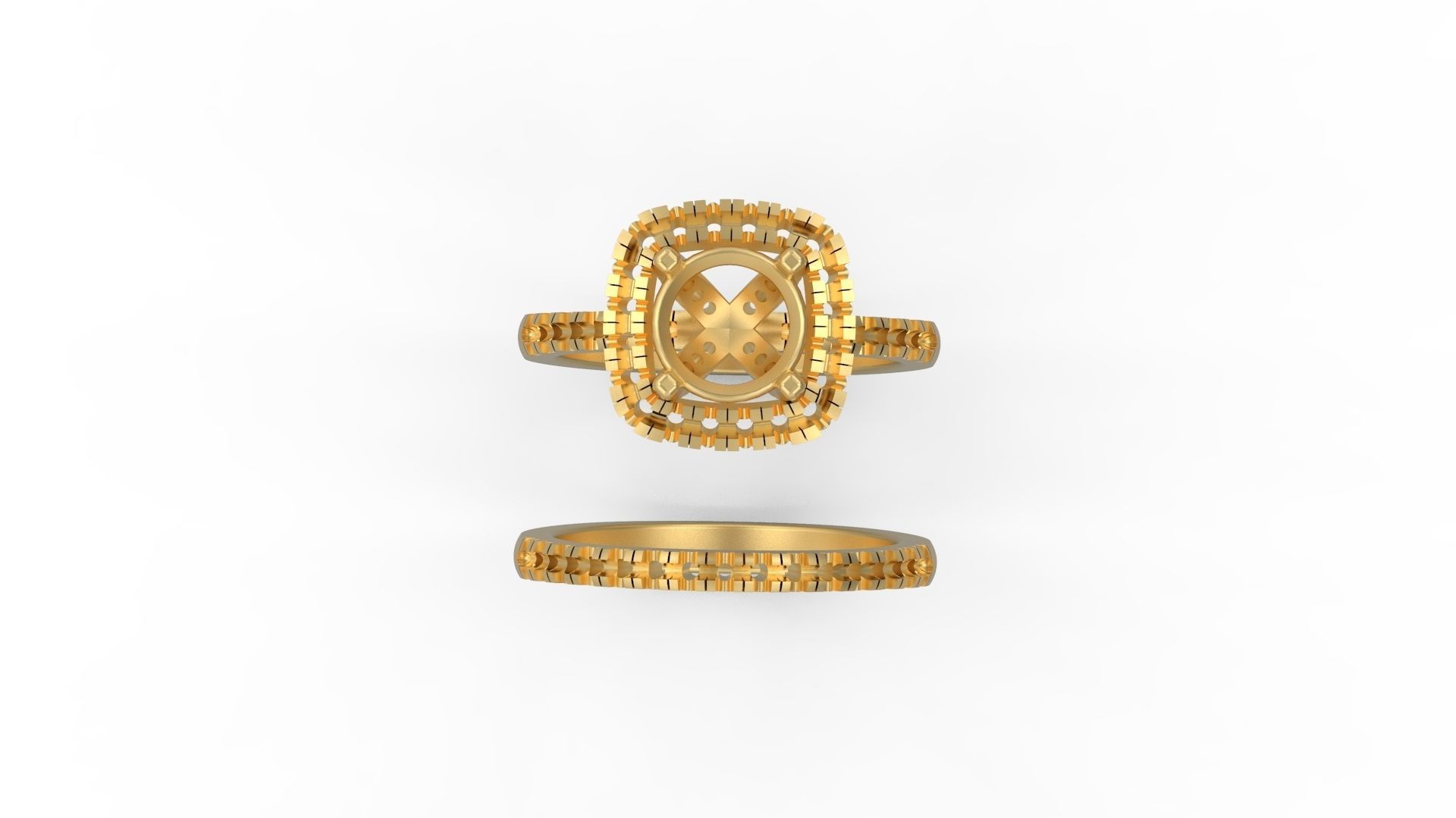 Woman Solitaire Ring 962 3D print model_4