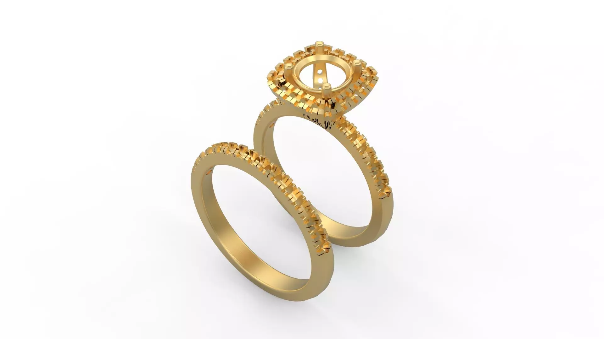 Woman Solitaire Ring 962 3D print model_0