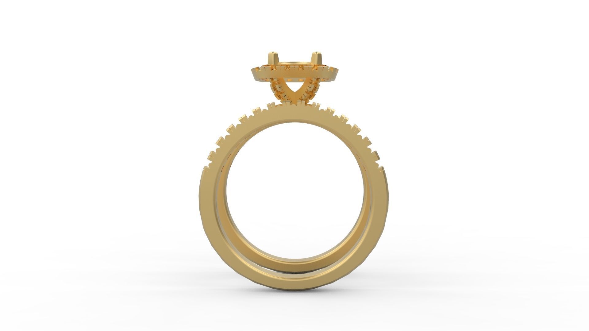 Woman Solitaire Ring 962 3D print model_1