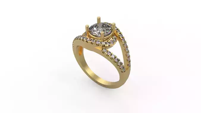 Woman Solitaire Ring 965