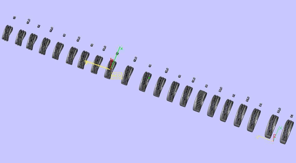 Ring with two gems strips 3D print model_6