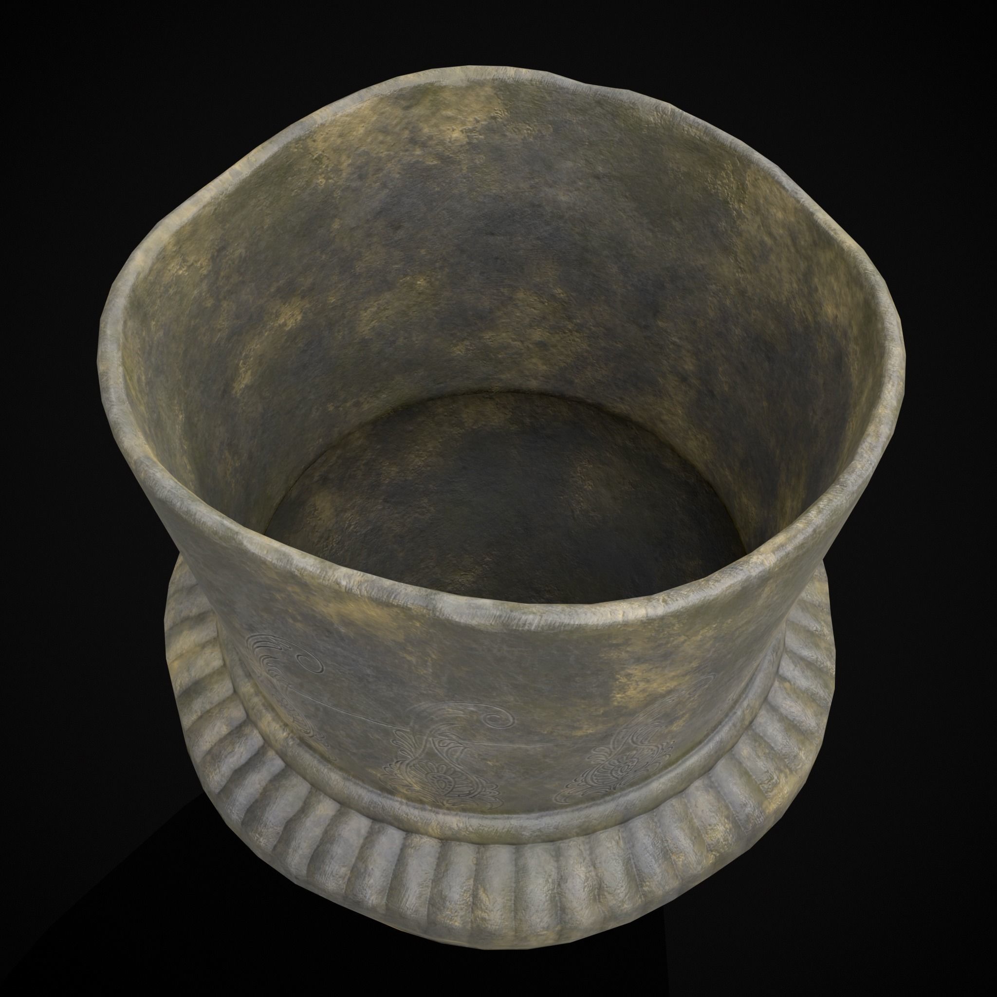 Simple Line Vase Low-poly 3D model_3