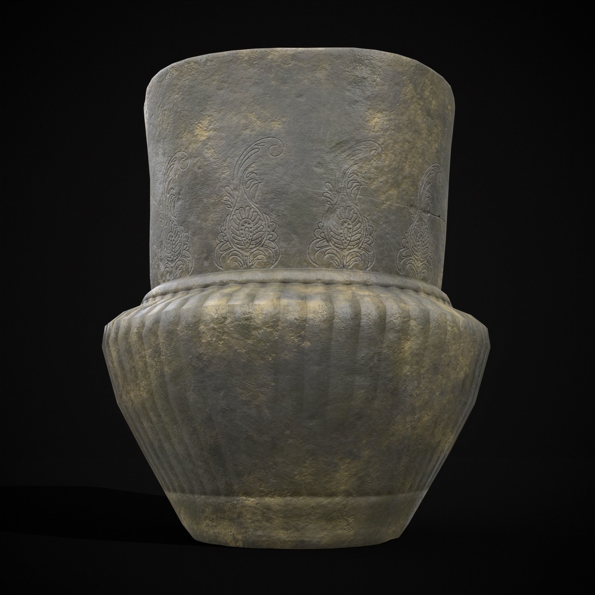 Simple Line Vase Low-poly 3D model_13